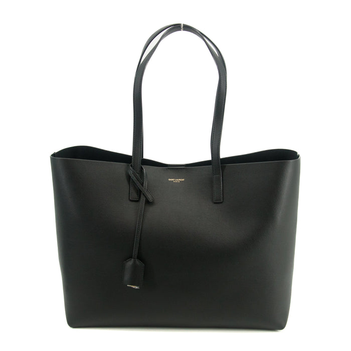 Saint Laurent Shopping Tote Bag in Calfskin Black Leather #3319 by Bolt Boutique