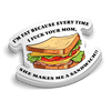 Sandwich Hard Hat Decal