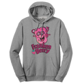 Franken Berry Monster Cereal Mascot Hooded Sweatshirt - Oxford Gray by Tee Luv