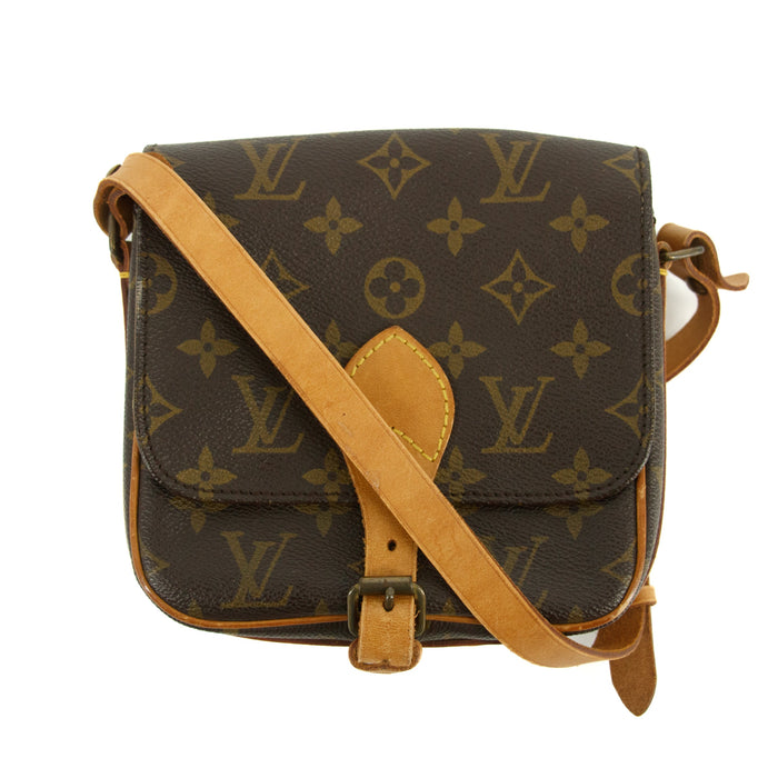Louis Vuitton Monogram Canvas Brown Cartouchiere PM Crossbody Bag #3326 by Bolt Boutique