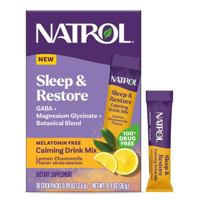 Natrol Non-Melatonin Sleep & Restore Powders - Lemon Chamomile - 10ct by Pasteur Pharmacy
