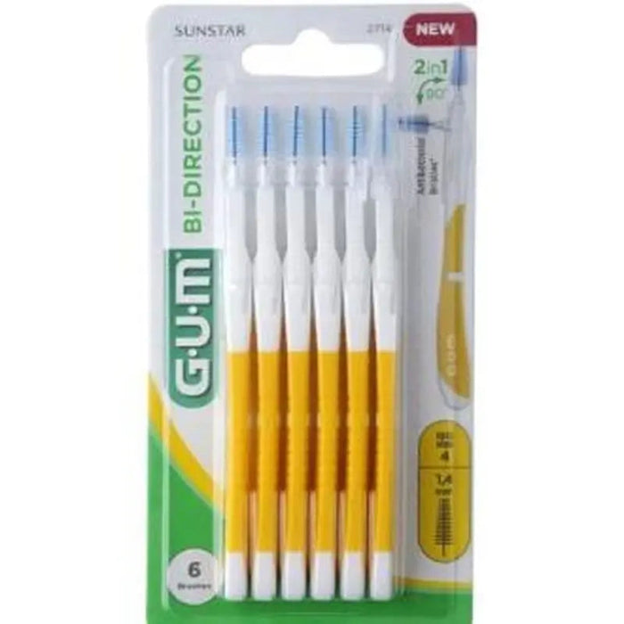 Gum Interdental Brush Bi-Direction Xl 1,4Mm 6Un by Pasteur Pharmacy