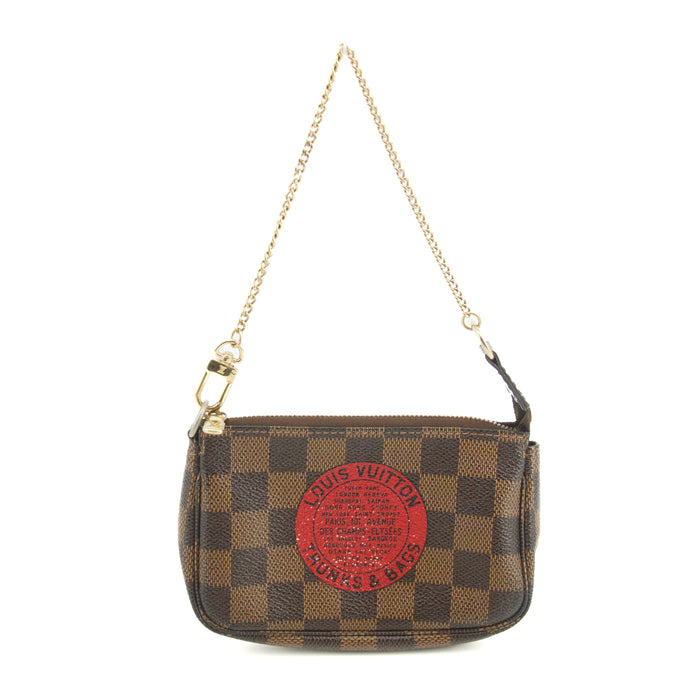 Louis Vuitton Damier Ebene Mini Pochette Accessories Clutch Bag #3333 by Bolt Boutique