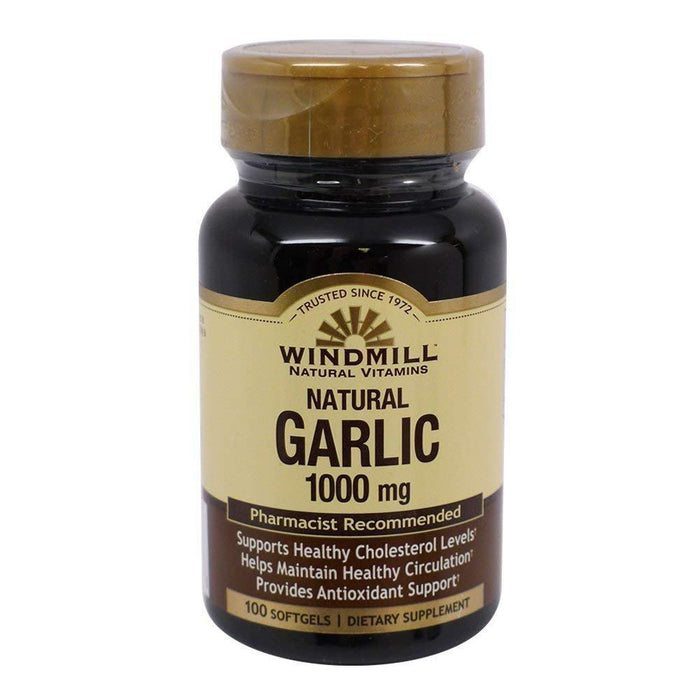 Windmill Odorless Garlic Oil 1000 Mg Soft Gels by Pasteur Pharmacy