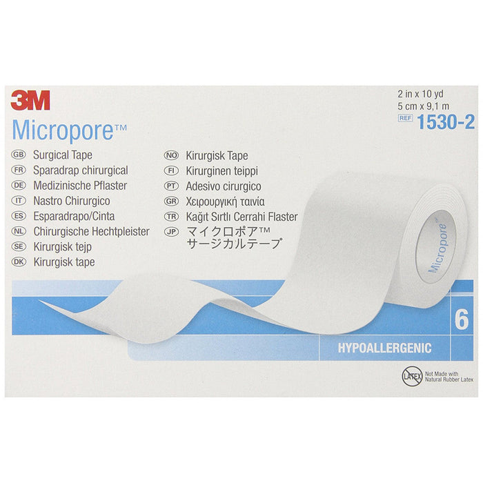 3M Micropore™ Surgical Paper Tape – 2" x 10 Yard (Pack of 6 Rolls) by Pasteur Pharmacy