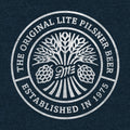 Miller Lite Beer Logo Front and Back Print T-Shirt - Denim Black Heather by Tee Luv