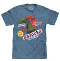 Bazooka Bubble Gum Dinosaur T-Shirt - Cabo Blue by Tee Luv