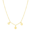14k Yellow Gold Mom Necklace with Circle Drops by Bids.com