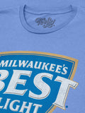 Milwaukee's Best Light Logo T-Shirt - Blue by Tee Luv