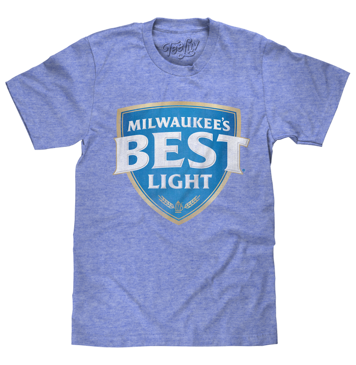 Milwaukee's Best Light Logo T-Shirt - Blue by Tee Luv