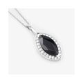 Genuine Blue Sapphire and Diamond Halo Pendant by Fine Color Jewels