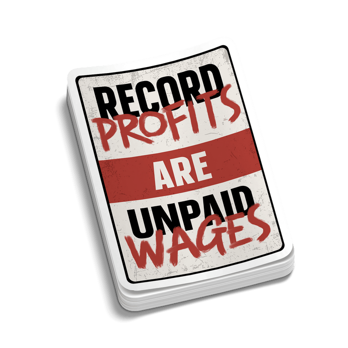 Unpaid Wages Hard Hat Decal by Armed American Supply