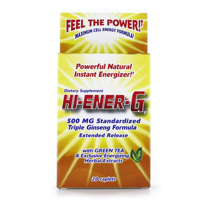 Hi-Ener-G® Triple Ginseng Formula – 500 mg Standardized Energy Support (Caplets) by Pasteur Pharmacy
