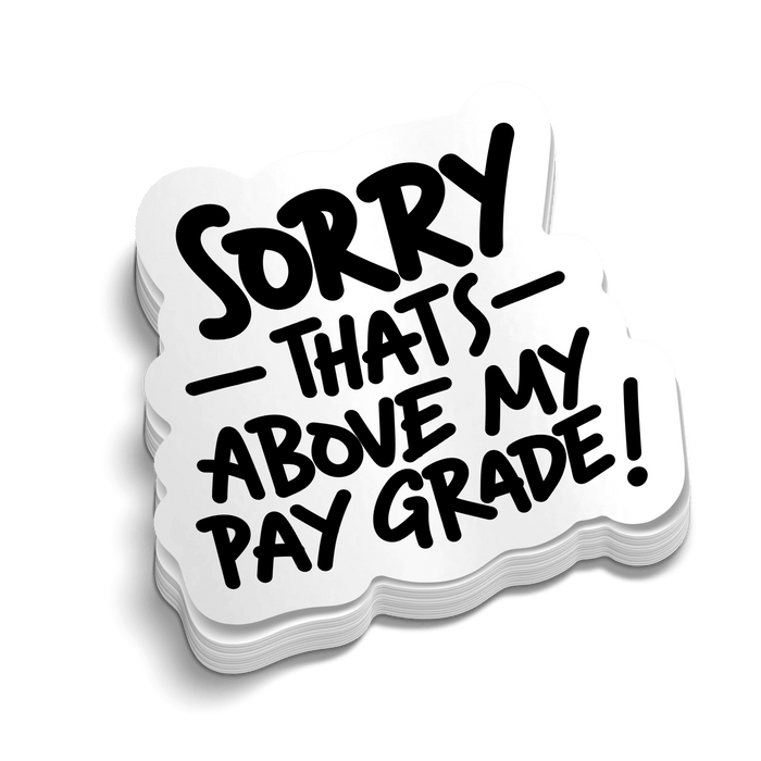 Pay Grade - Hard Hat Decal by Armed American Supply