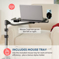 LEVO G2 V16 Rolling Laptop Workstation Stand Cart - WITH MOUSE TRAY and PHONE MOUNT by Levō