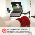 LEVO G2 V16 Rolling Laptop Workstation Stand Cart - WITH MOUSE TRAY and PHONE MOUNT by Levō