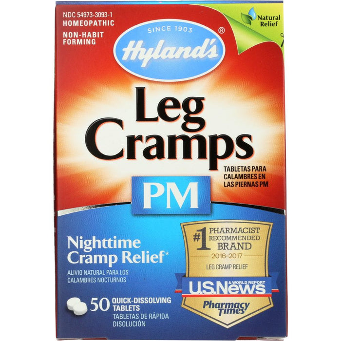 Hyland's PM Leg Cramp Relief Quick-Dissolving Tablets 50 Ea Box by Pasteur Pharmacy