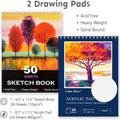 175-Piece Deluxe Art Set – Crayons, Colored Pencils & Acrylic Paints in Wooden Case by DailySale