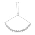 .925 Sterling Silver 1/10 Cttw Round Diamond Bolo Bracelet (I-J Color, I3 Clarity) by Bids.com