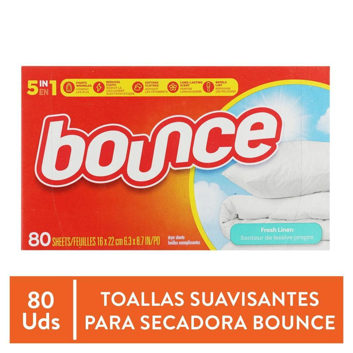Bounce Fabric Softener Dryer Sheets, Fresh Linen, 80 Count by Pasteur Pharmacy