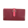 Hermes Burgundy Leather Bearn Soufflet Wallet #3397