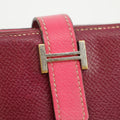 Hermes Burgundy Leather Bearn Soufflet Wallet #3397 by Bolt Boutique
