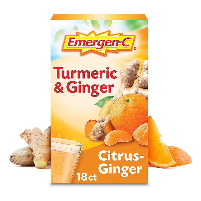 Emergen-C Fizzy Drink Mix, Turmeric & Ginger, Citrus Ginger by Pasteur Pharmacy