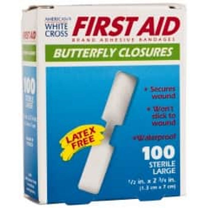 Medique First Aid Bandages - Butterfly Large Bandages - Polyester - BX Of 100 by Pasteur Pharmacy