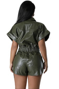 Vegan Leather Romper by The House of Stylez