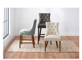 Bakerford Charcoal Gray Upholstered Bar Stool with Tufted Back (Set of 2) by Vanessa Jane