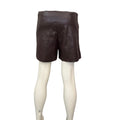 Fashion On Earth Faux Leather Brown Shorts-Small by Vanessa Jane