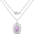7.30 Carat Genuine Amethyst .925 Sterling Silver Pendant by Bids.com
