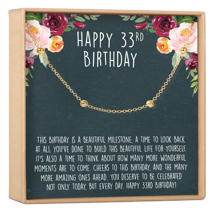 33rd Birthday Dot Bracelet by Dear Ava