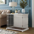 34" Long Elegant Wood Frame White Dog Cage by DailySale