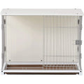 34" Long Elegant Wood Frame White Dog Cage by DailySale