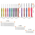 34-Piece Set: Aluminum Handle Crochet Hook Needles Knitting Tool by DailySale