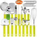 34-Pieces Set: Stainless Steel Kitchen Gadget Tools Set by DailySale