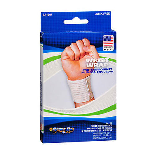 Sport Aid Wrist Wrap 3 Inches, Beige, Universal by Pasteur Pharmacy