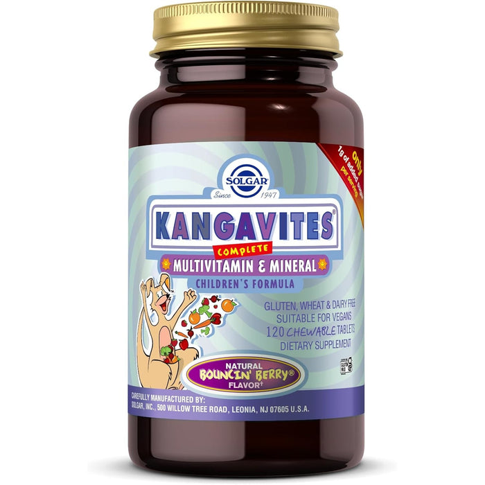Solgar Kangavites, Complete Multivitamin & Mineral Children's Formula, Berry Flavor, 120 Chewable Tablets by Pasteur Pharmacy