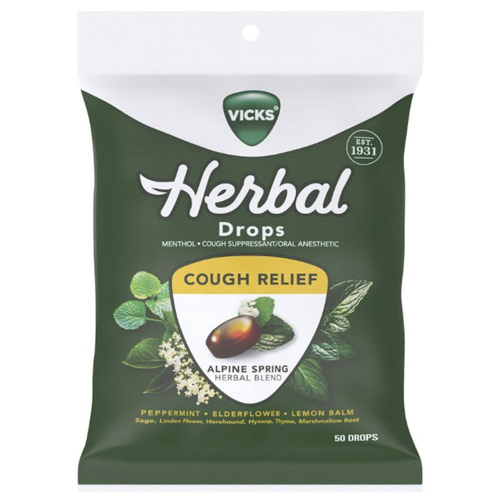 Vicks Herbal Alpine Spring Cough Relief Drops by Pasteur Pharmacy