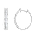 10K White Gold Diamond Hoop Earrings (3/4 cttw, I-J Color, I2-I3 Clarity) by Bids.com