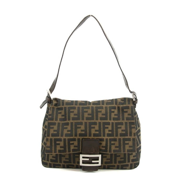 Fendi Zucca Canvas Brown Mama Baguette Shoulder Bag #3409 by Bolt Boutique