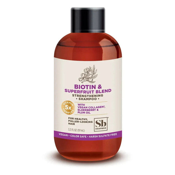 SoapBox Biotin & Superfruit Blend Strengthening Shampoo, 3.3 Fl Oz by Pasteur Pharmacy