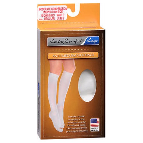 Loving Comfort Anti-Embolism Stockings Open Toe Large 1 Ct by Pasteur Pharmacy