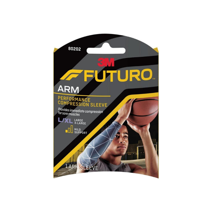 Futuro Performance Compression Arm Sleeve, Firm Compression for Muscle Support, Large/X-Large by Pasteur Pharmacy