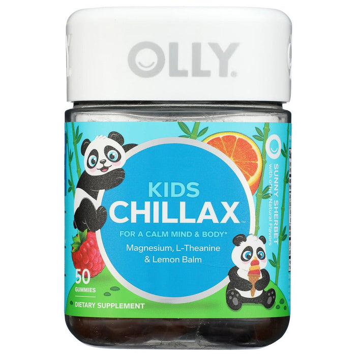 OLLY Kids Chillax Supplement Gummies – Sunny Sherbet Flavor (50 Count) by Pasteur Pharmacy