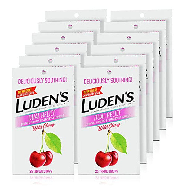 Luden's Wild Cherry Throat Drops, Pectin Oral Demulcent - 25 Count by Pasteur Pharmacy