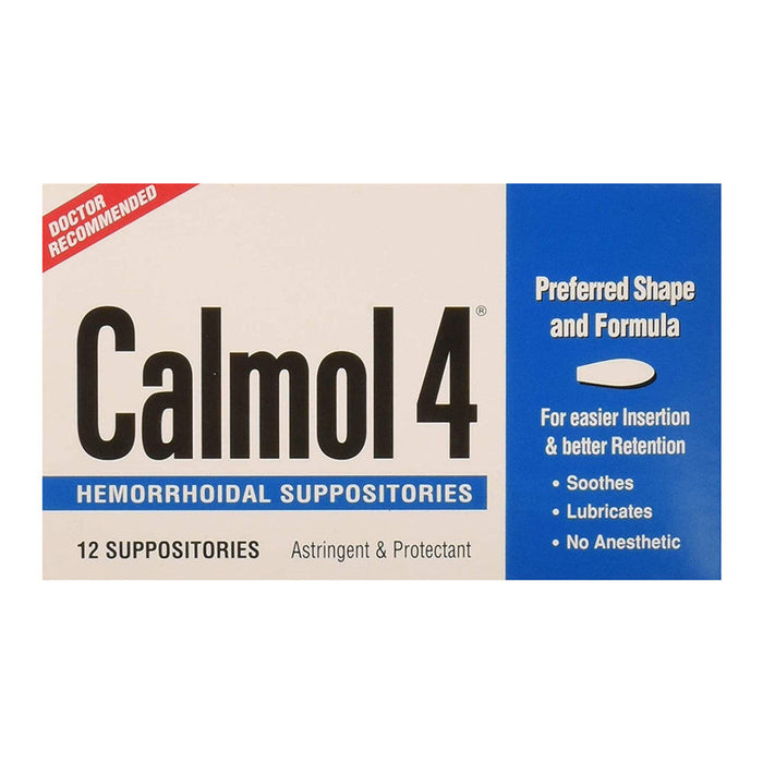 Calmol 4 Hemorrhodial Suppositories by Pasteur Pharmacy