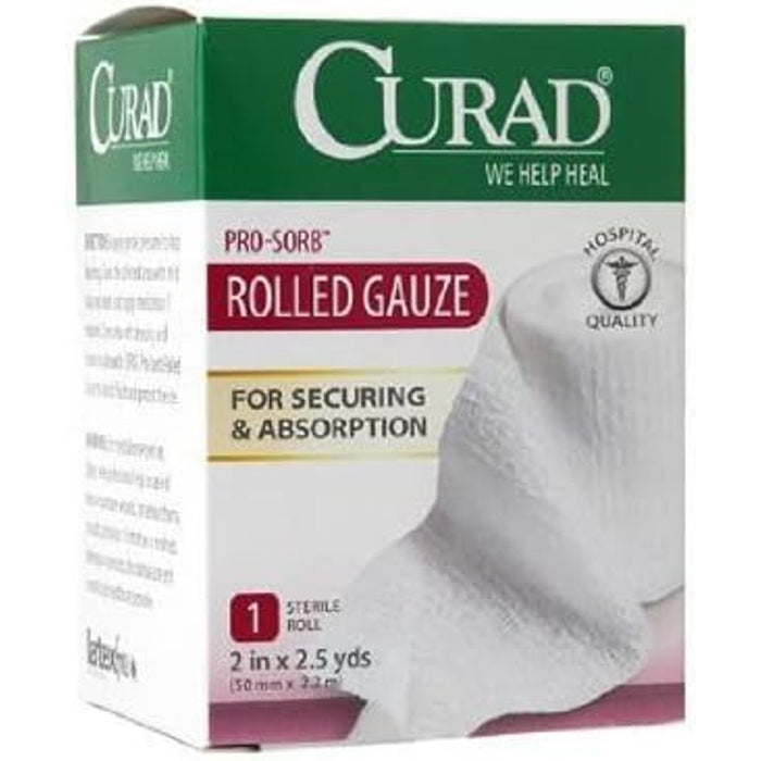Curad Pro-Sorb Rolled Gauze, 3 Inches X 2.5 Yds by Pasteur Pharmacy