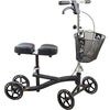 Roscoe Medical Knee Walker Scooter With Basket And Padded Seat, Black